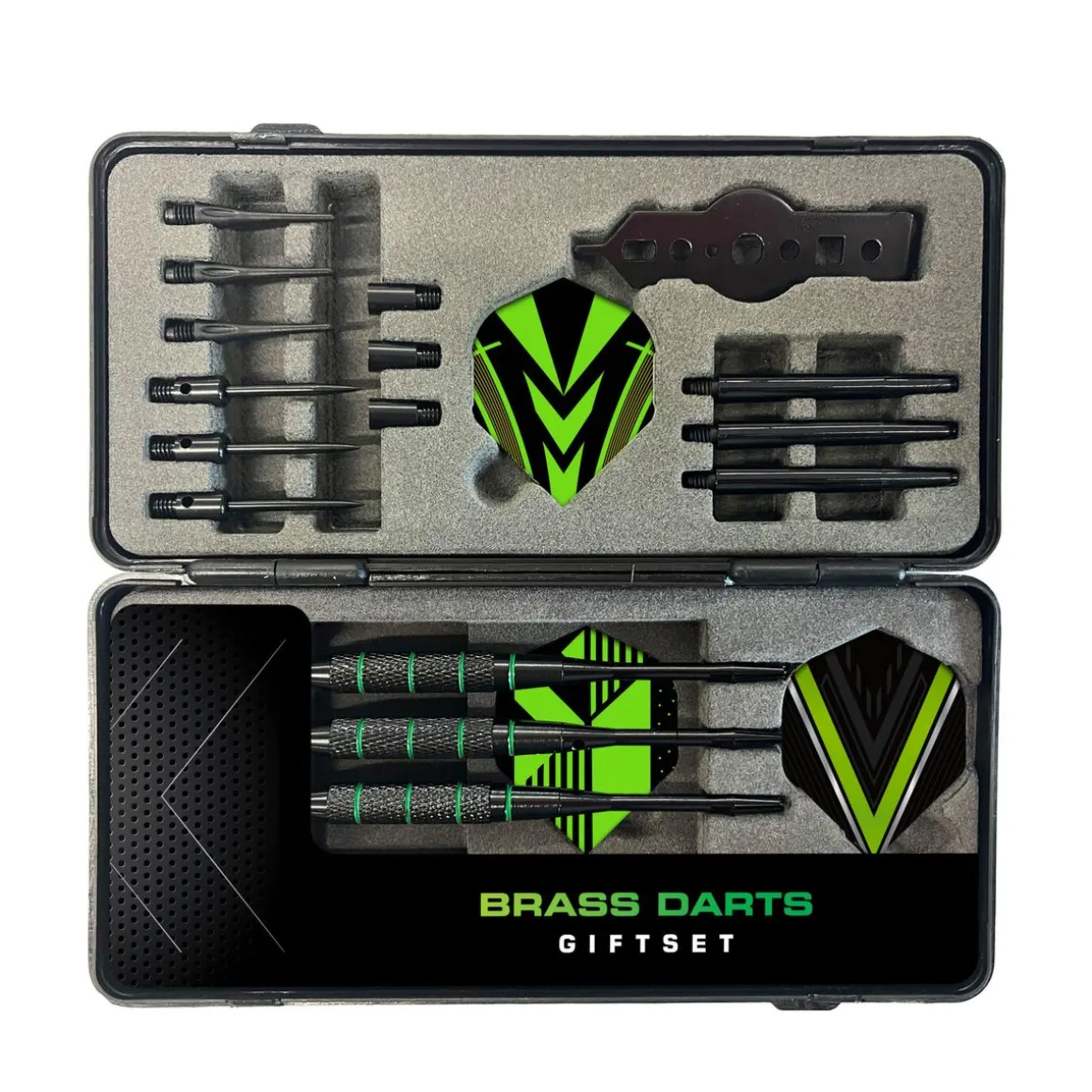 Dart Geschenkset mit Etui 31-teilig schwarz/grün