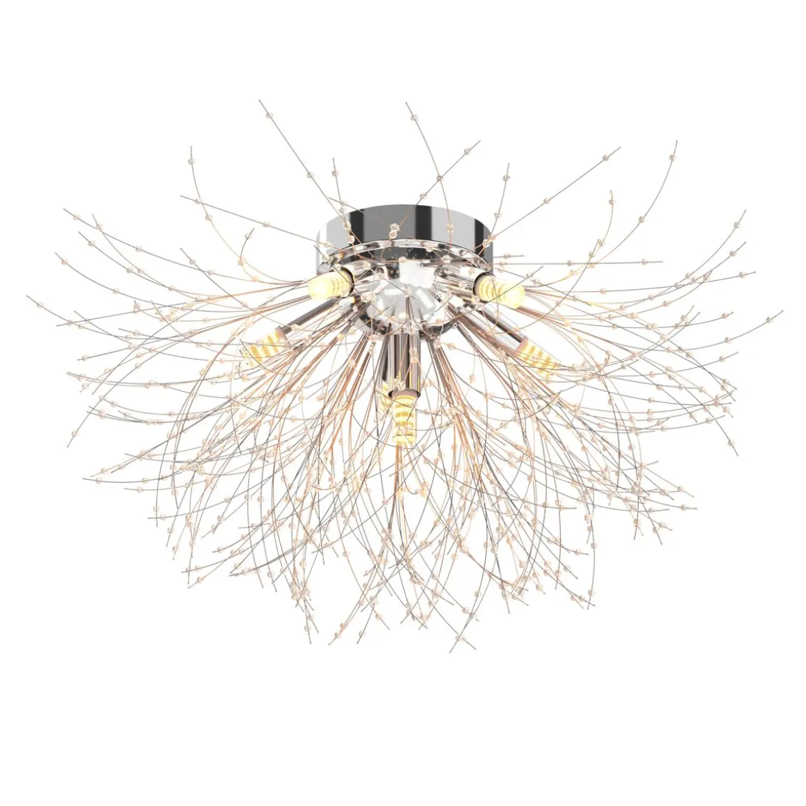 Deckenlampe CELESTIA silber mit Glas | GONSER.CH