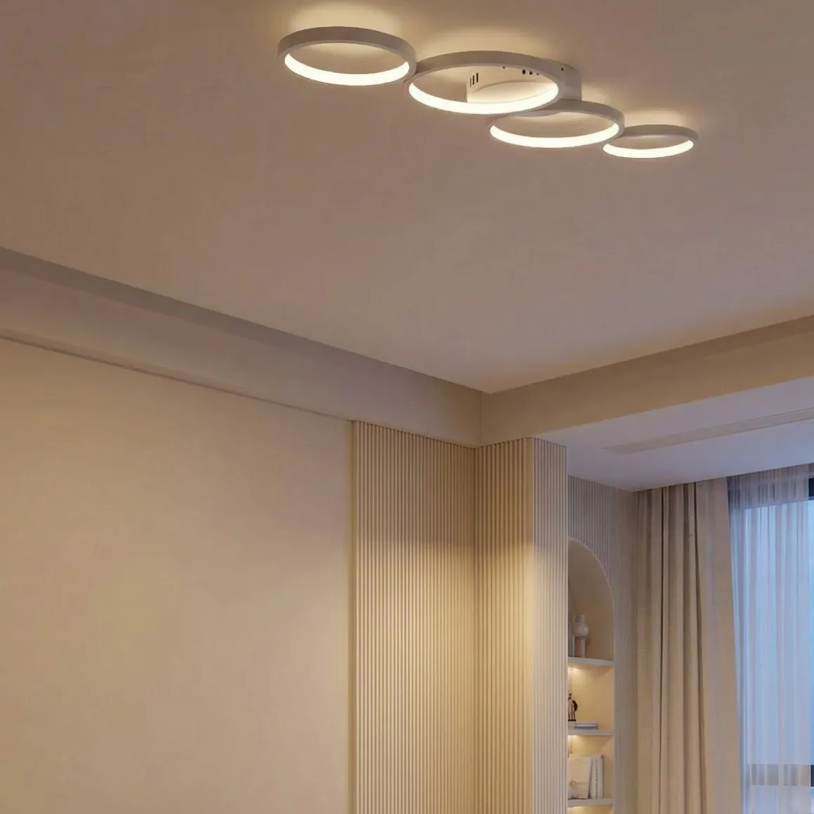 Deckenlampe LEGGERO 88 x 31 cm weiss