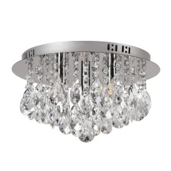 Deckenlampe MOONVEIL silber mit Glas
