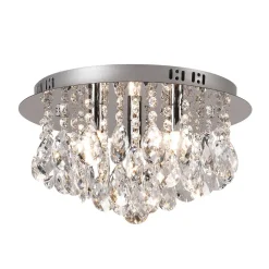 Deckenlampe MOONVEIL silber mit Glas