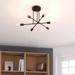 Deckenlampe PERSY 6 Lampen schwarz