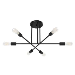 Deckenlampe PERSY 6 Lampen schwarz