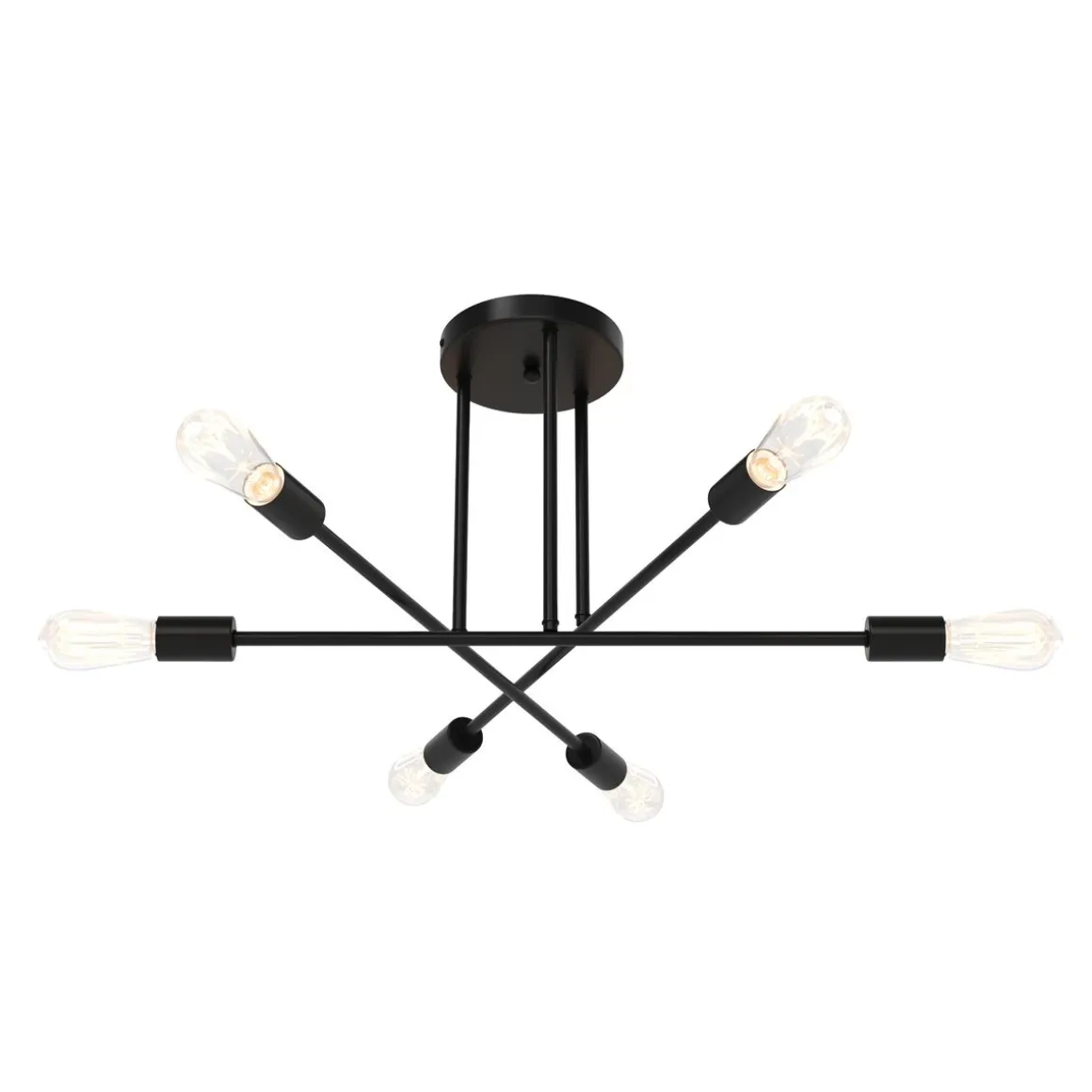 Deckenlampe PERSY 6 Lampen schwarz