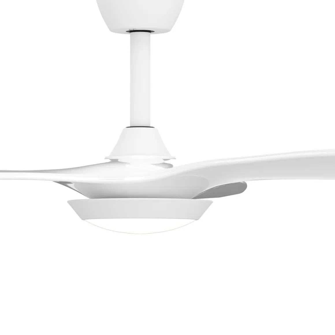 Deckenventilator mit Lampe 132 cm weiss