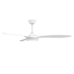 Deckenventilator mit Lampe 132 cm weiss