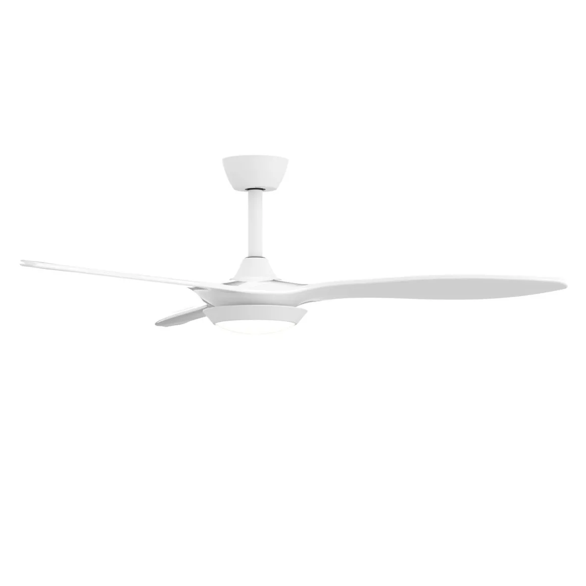 Deckenventilator mit Lampe 132 cm weiss