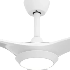 Deckenventilator mit Lampe 132 cm weiss