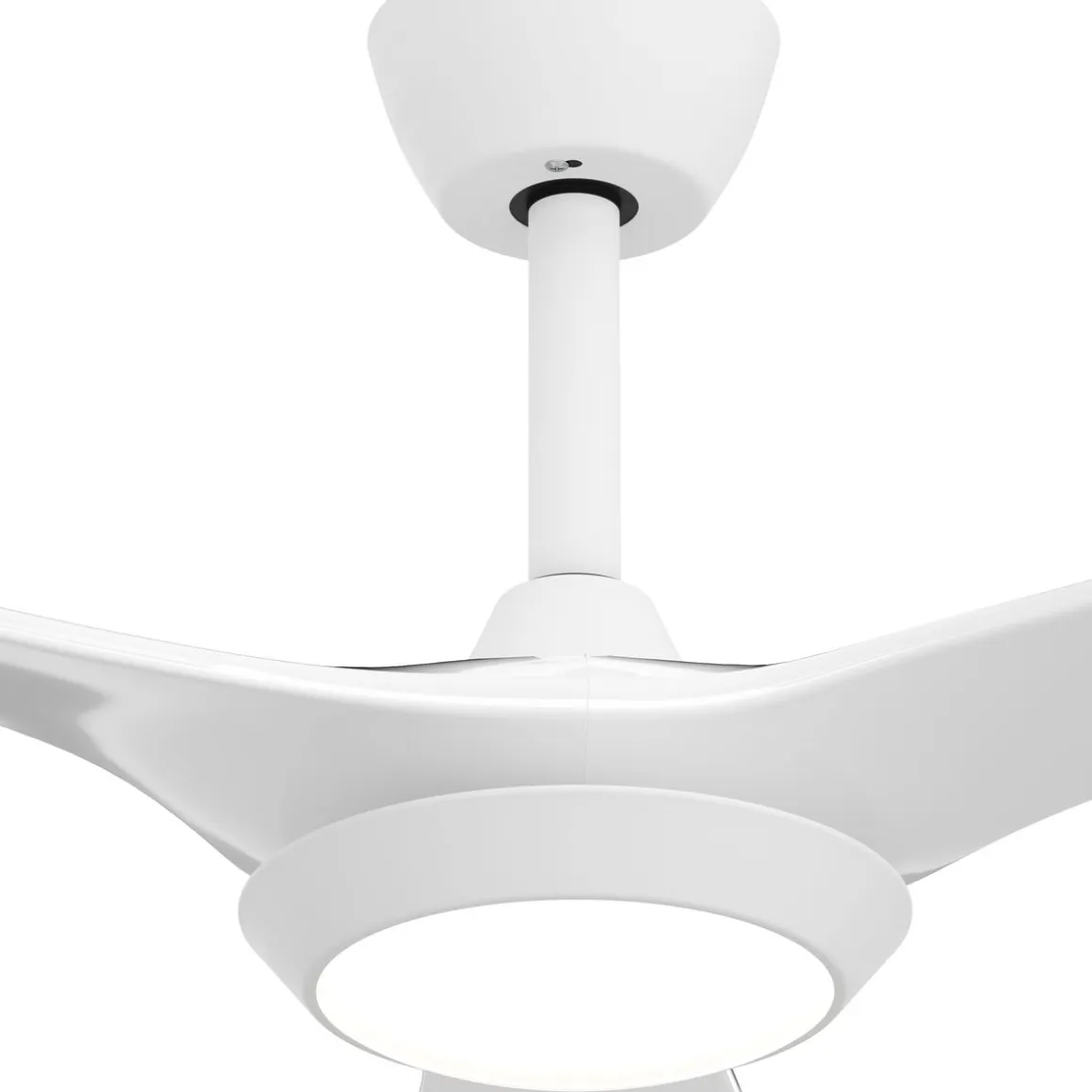 Deckenventilator mit Lampe 132 cm weiss