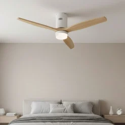 Deckenventilator mit Lampe 132 cm Holz