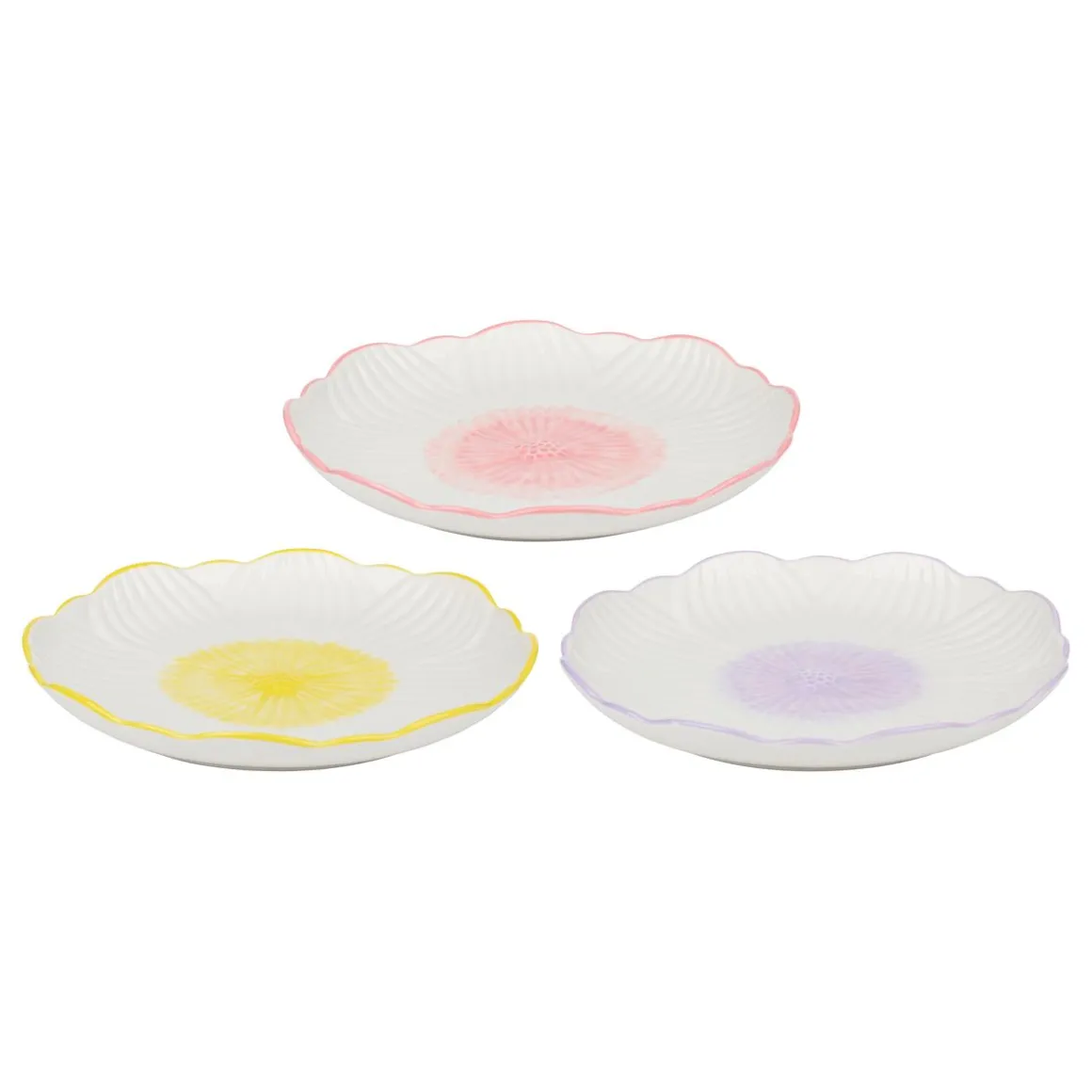 Dessertteller Keramik Blume 20 cm