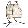 Doppel Hängesessel mit Gestell BELIZE beige