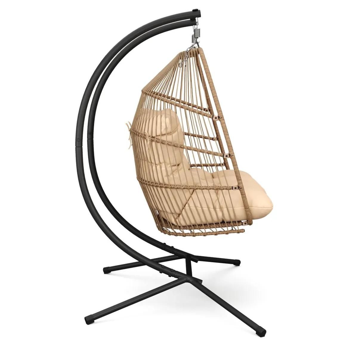 Doppel Hängesessel mit Gestell BELIZE beige