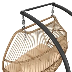 Doppel Hängesessel mit Gestell BELIZE beige