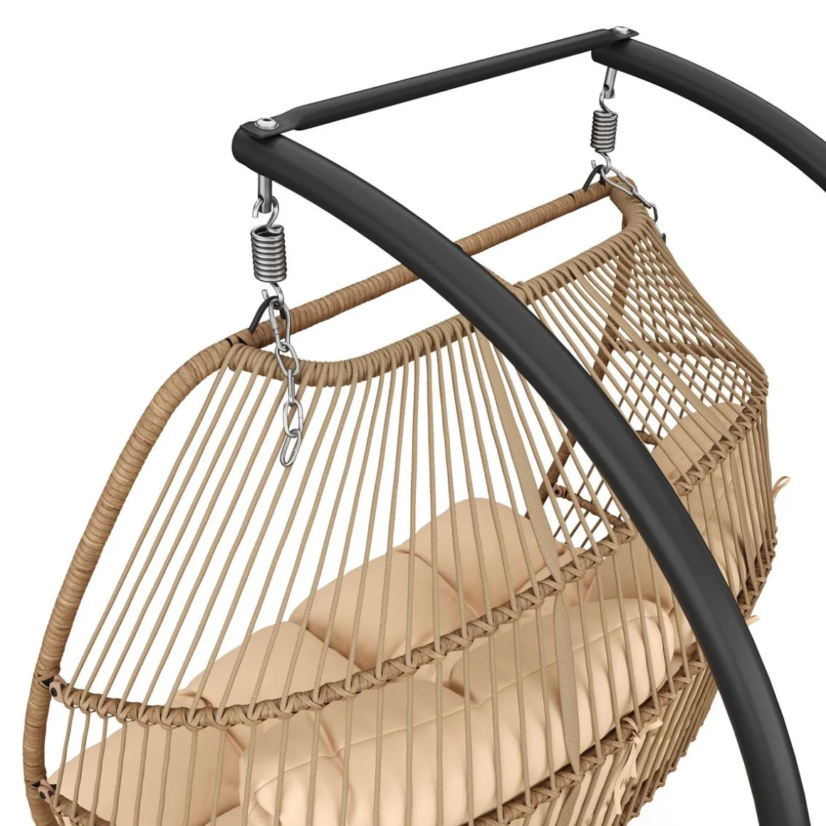 Doppel Hängesessel mit Gestell BELIZE beige