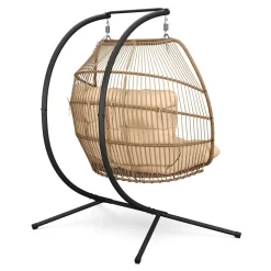Doppel Hängesessel mit Gestell BELIZE beige