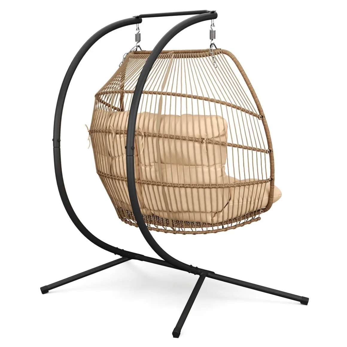 Doppel Hängesessel mit Gestell BELIZE beige