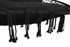 Doppel Hängesessel mit Kissen schwarz