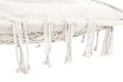Doppel Hängesessel mit Kissen weiss