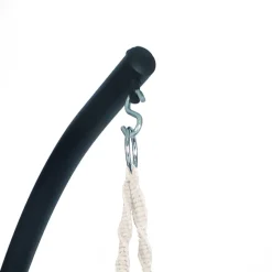 Doppel Hängesessel mit Kissen weiss