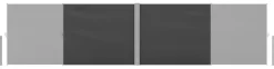 Doppelseitenmarkise VIA 180 x 800 cm anthrazit