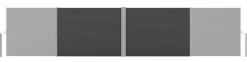 Doppelseitenmarkise VIA 160 x 800 cm anthrazit