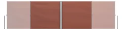 Doppelseitenmarkise 200 x 800 cm braun