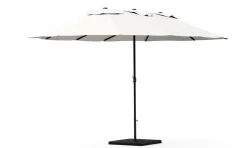 Doppel-Sonnenschirm SOLI 460 x 270 cm weiss