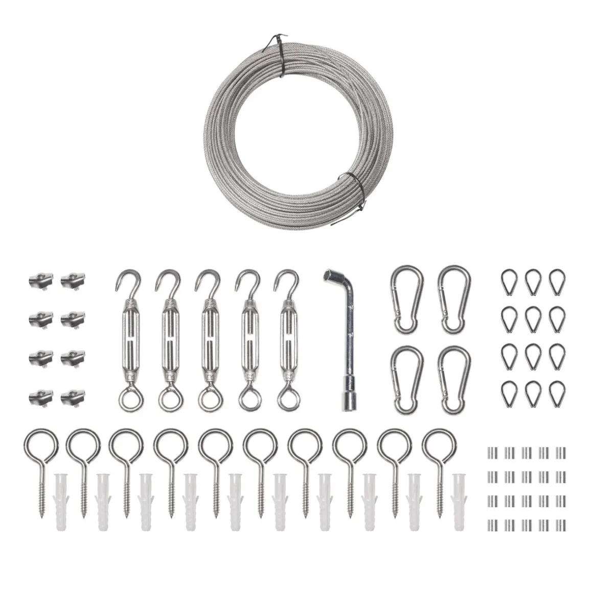 Drahtseil Edelstahl Set 71-teilig 45 m