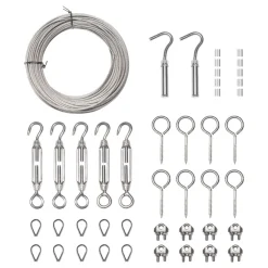 Drahtseil Edelstahl Set 44-teilig 30 m