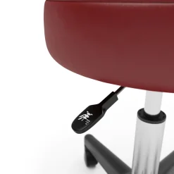 Drehstuhl Rollhocker mit Rückenlehne rot