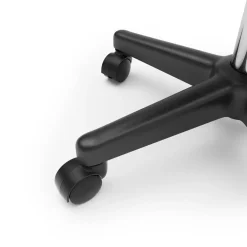 Drehstuhl Rollhocker mit Rückenlehne weiss