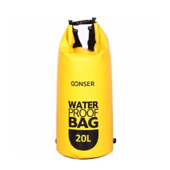 Dry Bag Tasche wasserdicht gelb 20L