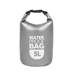 Dry Bag Tasche wasserdicht grau 5L