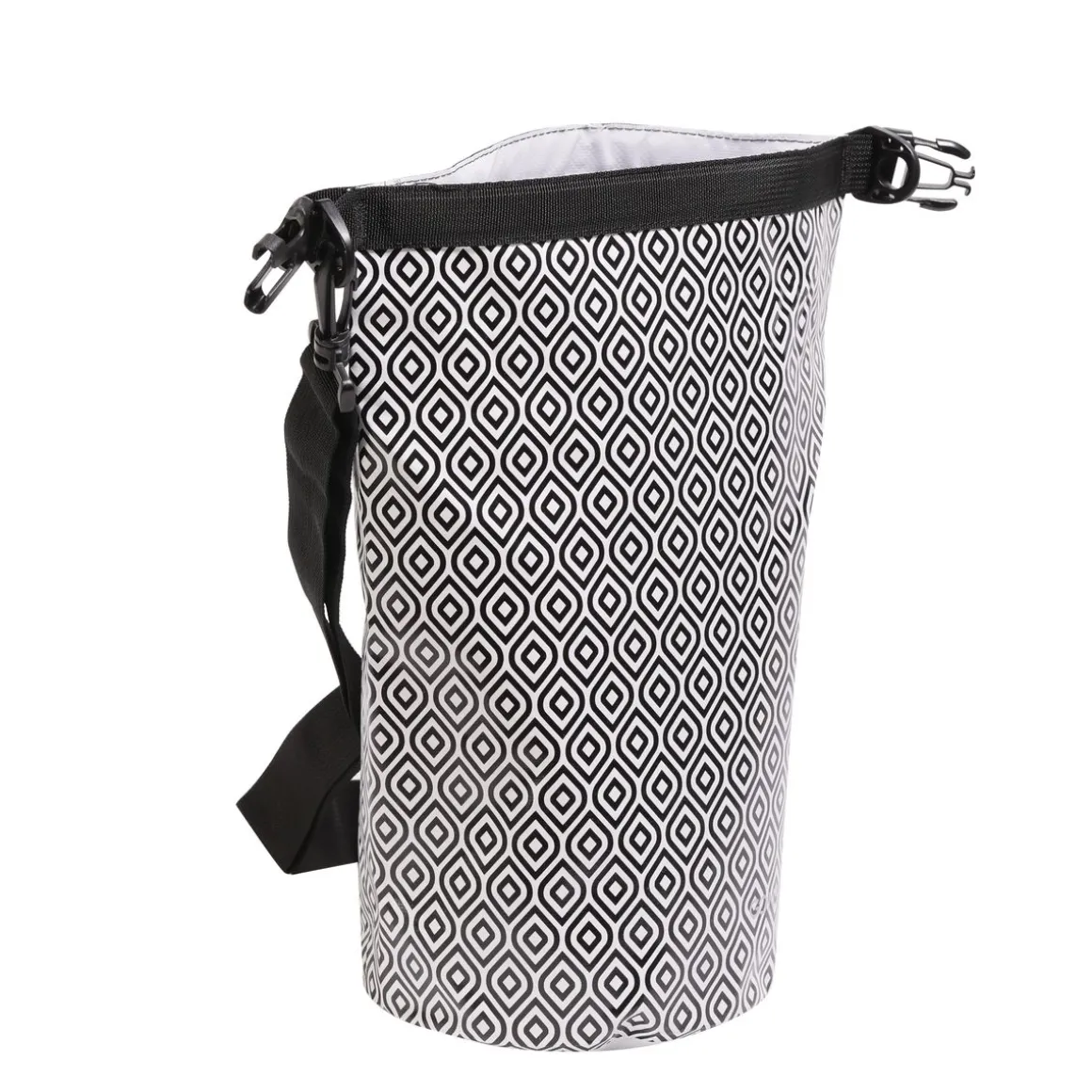 Dry Bag Tasche wasserdicht schwarz/weiss 5L