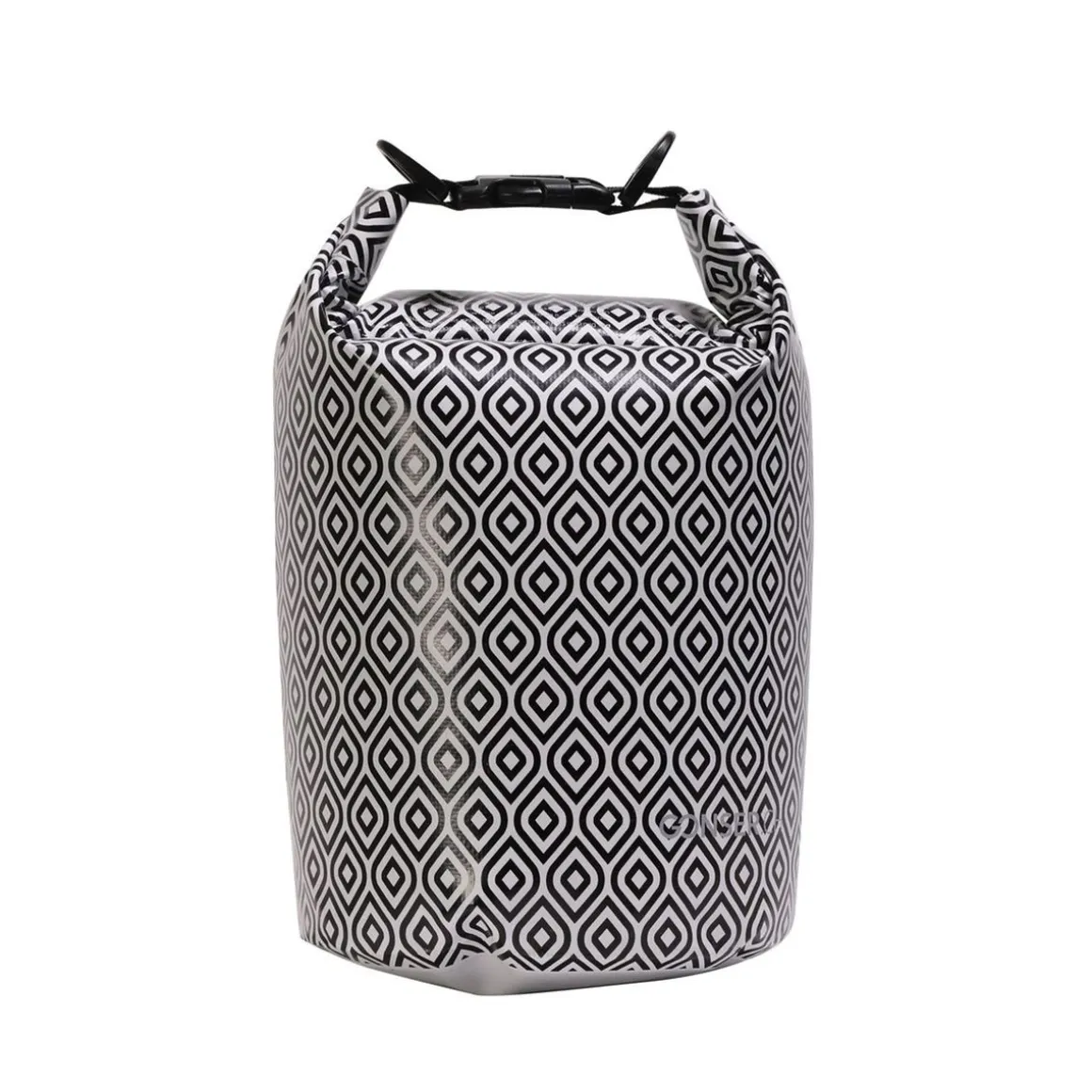 Dry Bag Tasche wasserdicht schwarz/weiss 5L