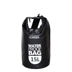 Dry Bag Tasche wasserdicht schwarz 15L