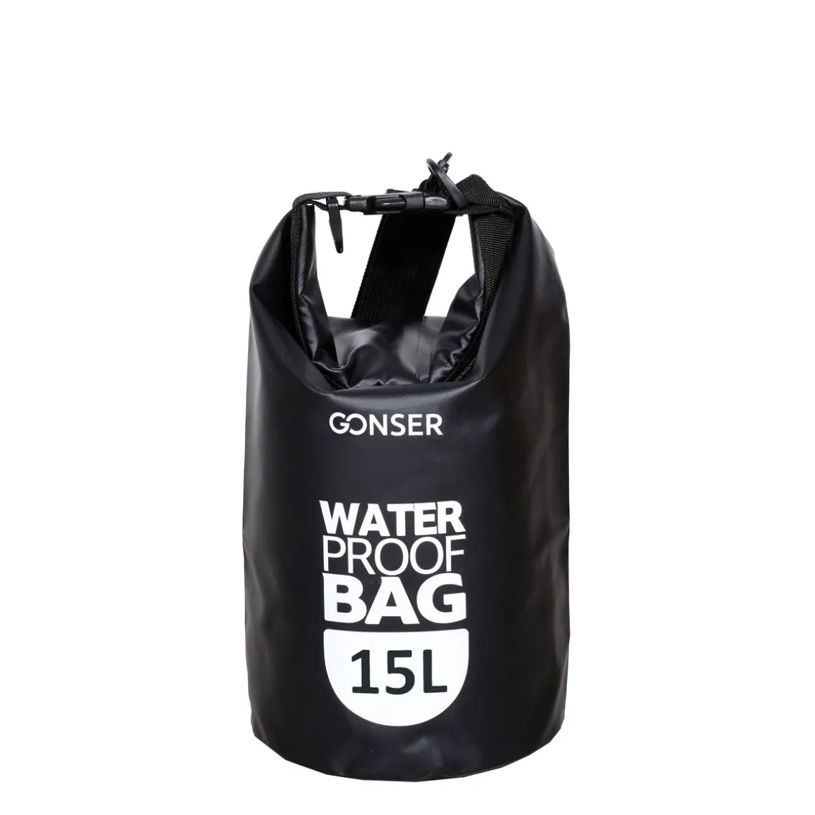 Dry Bag Tasche wasserdicht schwarz 15L