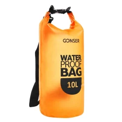 Dry Bag Tasche wasserdicht transparent orange 10L