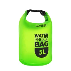 Dry Bag Tasche wasserdicht transparent grün 5L