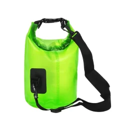 Dry Bag Tasche wasserdicht transparent grün 5L