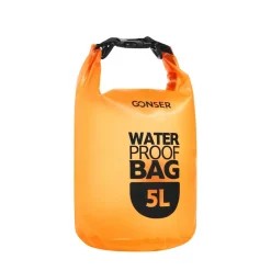 Dry Bag Tasche wasserdicht transparent orange 5L