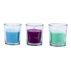 Duftkerze Set 3-teilig 5 x 6 cm bunt