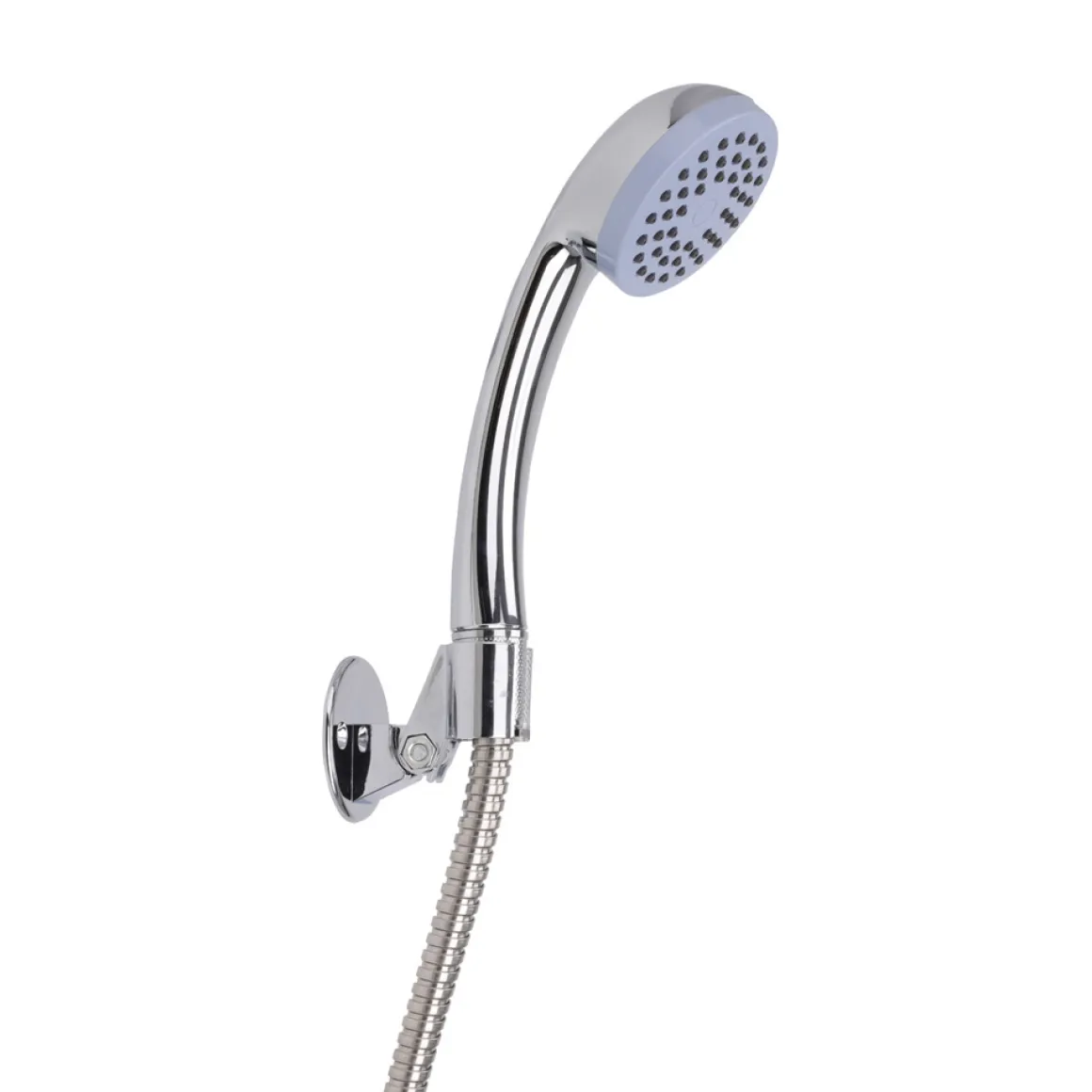 Duschbrause 7 cm mit Schlauch silber