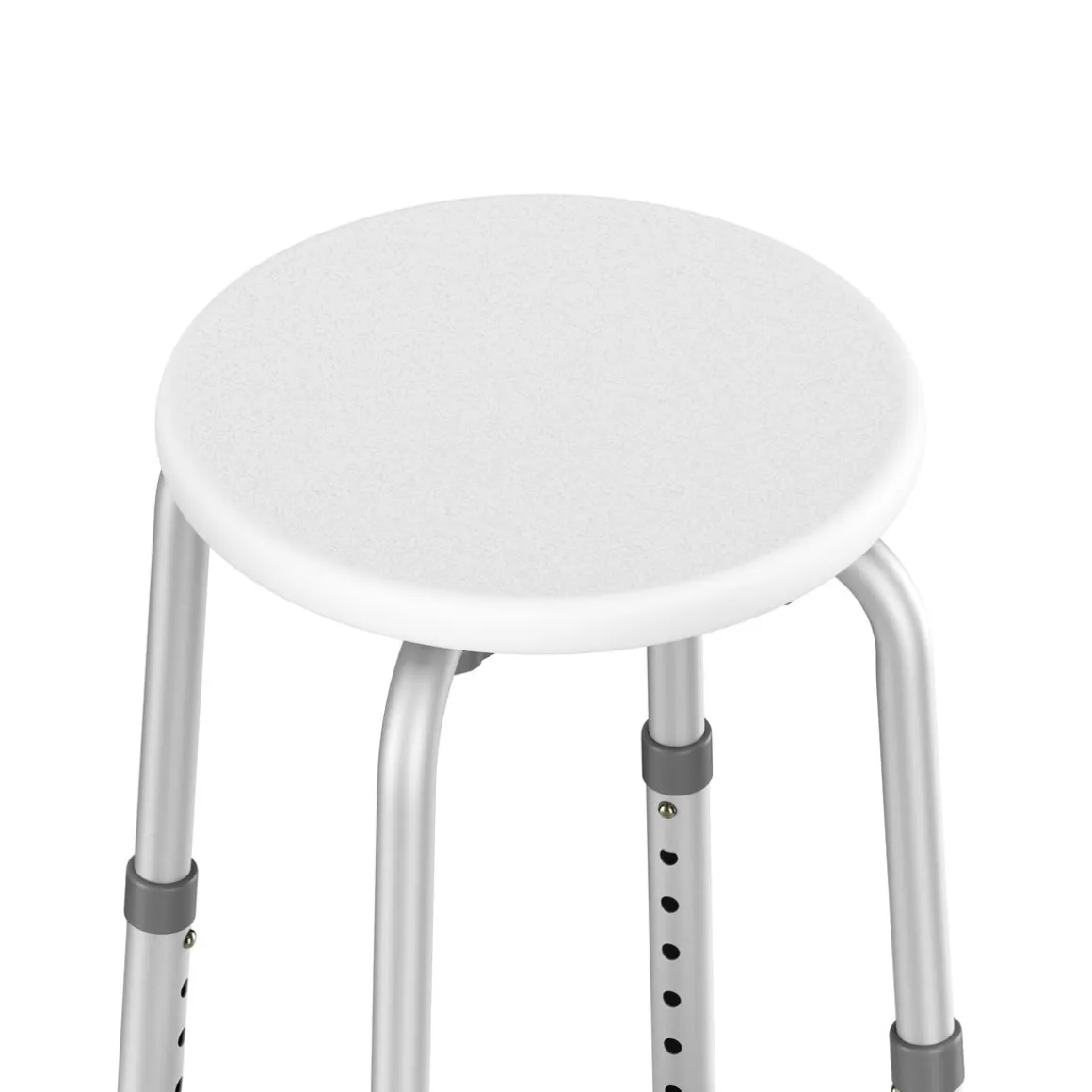 Duschhocker rund weiss