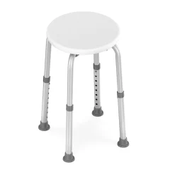 Duschhocker rund weiss