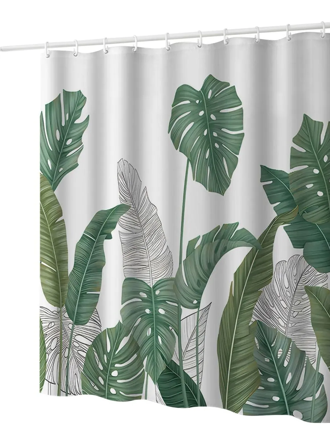 Duschvorhang 180 x 210 cm Bananenblätter