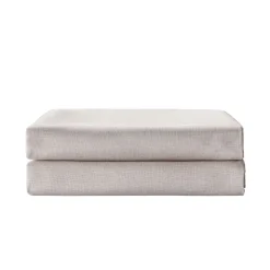 Duschvorhang 182 x 182 cm Leinen beige
