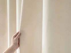 Duschvorhang 182 x 182 cm Leinen beige