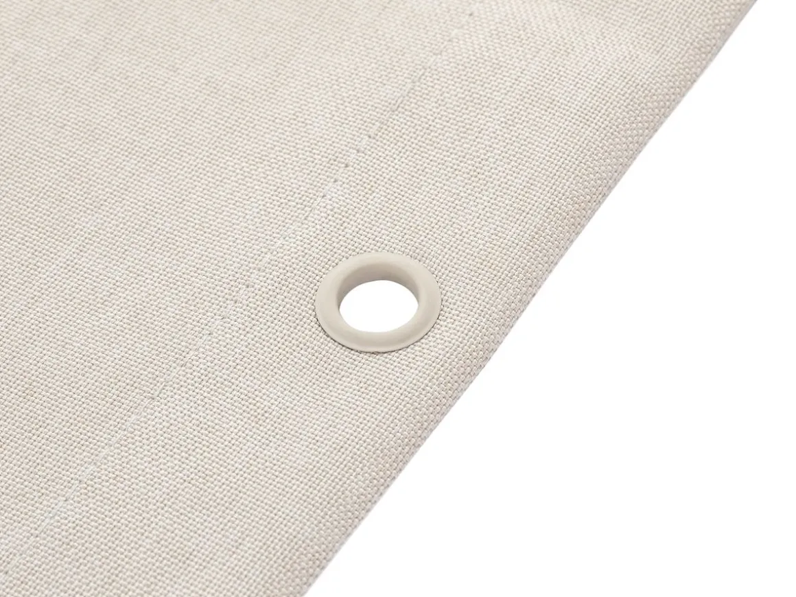 Duschvorhang 182 x 182 cm Leinen beige